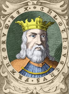 Retrato de Clodoveo I (c. 466 - 511) Rey de los Francos de Unknown artist
