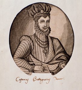 Retrato de Cosimo Bottegari (1554-1620) laudista y compositor italiano. Grabado. Siglo XVII. Bolonia, museo cívico bibliográfico musical de Unknown artist