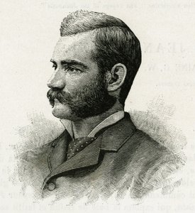 Retrato de Danenhower, segundo teniente de la tripulación de La Jeannette, para la misión norte. Grabado para ilustrar "El viaje de La Jeannette" de Unknown artist