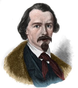 Retrato de Emanuel von Geibel (1815-1884) poeta y dramaturgo alemán
