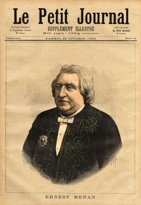 Retrato de Ernest Renan (1823-1892), escritor, filólogo, filósofo e historiador. Autor popular de "La vida de Jesús", que contiene esta controvertida biografía de Jesús, redactada como la de un hombre ordinario y que la Biblia debe ser críticamente de Unknown artist