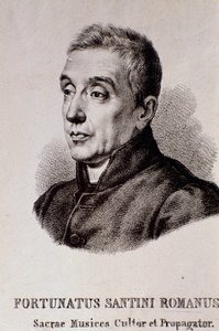 Retrato de Fortunato Santini (grabado) de Unknown artist