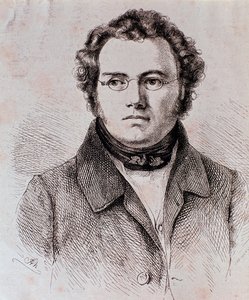 Retrato de Franz Schubert (grabado) de Unknown artist