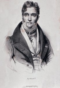 Retrato de Gaspare Spontini (grabado) de Unknown artist