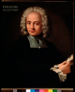 Retrato de Giacomo Predieri (1655-1743/53) organista y cornetista italiano. Pintura anónima. Hacia 1700. Bolonia, Museo Cívico Musical de Unknown artist