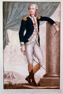 Retrato de Gilbert du Motier, Marqués de Lafayette de Unknown artist