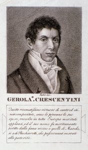 Retrato de Girolamo Crescentini (grabado) de Unknown artist
