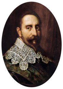 Retrato de Gustavo-Adolfo II (Gustavo Adolfo) (1594-1632), Rey de Suecia de 1611 a 1632. Pintura. Padua, Museo Municipal de Padua de Unknown artist