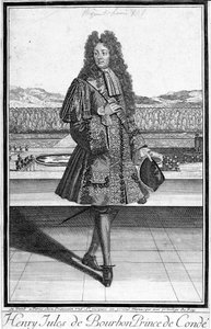 Retrato de Henri Jules de Bourbon, Príncipe de Condé (Henri-Jules de Bourbon-Conde) (1643-1709)