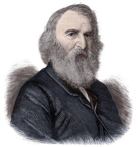 Retrato de Henry Longfellow, poeta y educador estadounidense