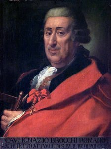 Retrato de Ignazio Brocchi, Arquitecto par Anónimo, Segunda Mitad del s. XVIII. - Óleo sobre lienzo, 51x66,5 - Academia de San Luca de Unknown artist