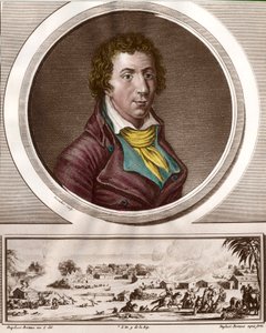 Retrato de Jacques Pierre Brissot de Warville (1754 - 1793), periodista y político francés. Fundó la Sociedad de Amigos de los Negros, partidario de la abolición de la esclavitud. Grabado del siglo XVIII. Colección privada. de Unknown artist