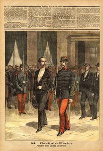 Retrato de Jean Casimir-Perrier (1847-1907), nuevo presidente de la Cámara de Diputados. Grabado en 