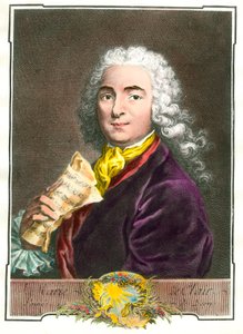 Retrato de Jean Marie Leclair (1697-1764) músico, compositor y maestro de ballet de la sala del rey. Grabado del siglo XVIII. Colección privada de Unknown artist