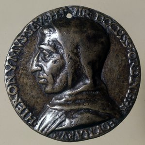 Retrato de Girolamo Savonarola (1452 - 1498), predicador italiano. Estableció un régimen teocrático en Florencia de Unknown artist