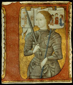 Retrato de Juana de Arco (1412-1431). Miniatura de “Poesías” de Charles d