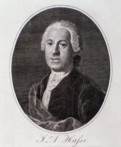Retrato de Johann Adolf Hasse (grabado) de Unknown artist