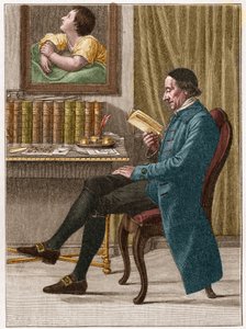 Retrato de Johann Kaspar Lavater o Gaspard Lavater (1741-1801), teólogo suizo y escritor de habla alemana conocido por su trabajo sobre la fisonomía. de Unknown artist