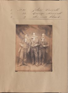 [Retrato de John Farrell, George Morrell y Thomas Clark] de Unknown artist