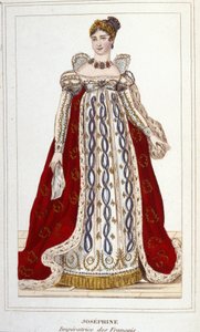 Retrato de Josefina de Beauharnais Bonaparte (1763 - 1814), Emperatriz de los Franceses. Grabado de 1830 de Unknown artist