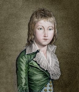 Retrato de LUIS XVII (1785-1795) el delfín de Francia Litografía