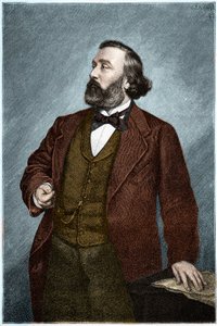 Retrato de Leon Gambetta (1838-1882), político francés. de Unknown artist