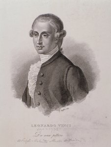 Retrato de Leonardo Vinci (grabado) de Unknown artist