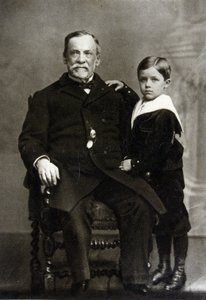 Retrato de Louis Pasteur (1822 - 1895) y su nieto Louis Pasteur Vallery-Radot en 1893 de Unknown artist