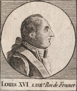 Retrato de Luis XVI (1754-1793), Rey de Francia de 1774 a 1791, luego Rey de los Franceses de 1791 a 1792 - grabado de “Instruction sur l
