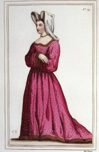 Retrato de Margarita de Sassenage, Dama de Beaumont (1449 ca - 1491). Amante de Luis XI. Grabado de 1830. de Unknown artist