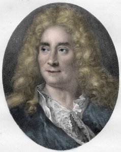 Retrato de Michel Boyron (Michel Baron), actor y dramaturgo inglés (1653-1729) - grabado de Unknown artist