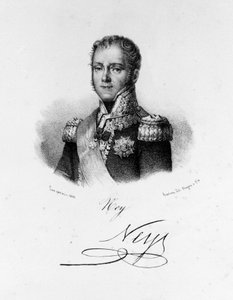 Retrato de Michel Ney, duque de Elchingen, príncipe de la Moskova (1769 - 1815), mariscal de Francia. Grabado del siglo XIX. de Unknown artist