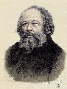 Retrato de Mijaíl Aleksándrovich Bakunin (1814-1876), anarquista ruso
