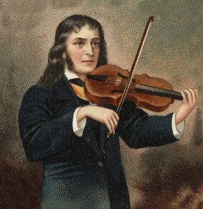 Retrato de Niccolò Paganini (1782 - 1840) violinista italiano de Unknown artist