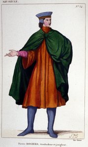 Retrato de Pierre Rogiers, trovador y juglar del siglo XII.