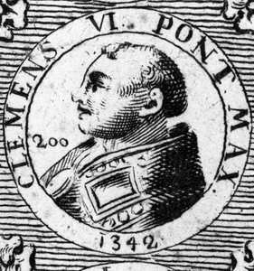 Retrato del Papa Clemente VI (1342-1352). de Unknown artist