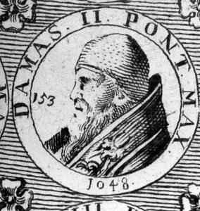 Retrato del Papa Dámaso II (fallecido en 1048).