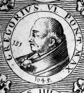 Retrato del Papa Gregorio VI (fallecido en 1048).