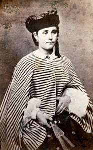 Retrato de Teresita Garibaldi (1845-1903), hija del patriota italiano y héroe del Risorgimento Giuseppe Garibaldi (1807-1882) y su primera esposa Anita (1821-1849). Fotografía. Colección privada de Unknown artist