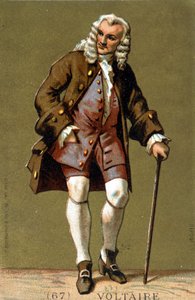 Retrato de Voltaire de pie