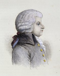 Retrato de Wolfgang Amadeus Mozart (1756-1791) joven - grabado de Unknown artist