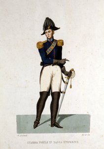 Retrato de un miembro de la guardia noble del Estado Vaticano. de Unknown artist