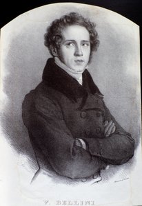 Retrato del compositor italiano Vincenzo Bellini