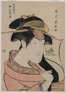Retrato del actor Nakayama Tomisaburo como mujer de Unknown artist