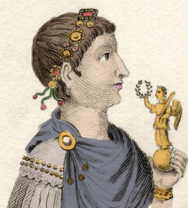 Retrato del emperador romano oriental Flavio Arcadio (377-408) de Unknown artist