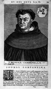Retrato del filósofo italiano Tommaso Campanella (1568-1639). Hoja de origen desconocido del siglo XVII de Unknown artist