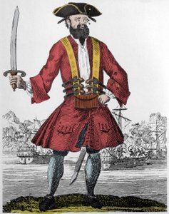 Retrato del pirata Edward Teach, conocido como Barbanegra de Unknown artist