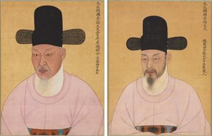 Portraits of Cho Hyun-myeong and Cho Jae-ho de Unknown artist