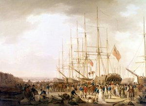 Portsmouth, embarcando tropas británicas de Unknown artist