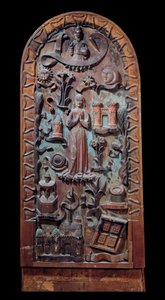 Elogio de la Virgen Panel tallado en madera. Siglo XVI Chartres, Museo de Bellas Artes de Unknown artist